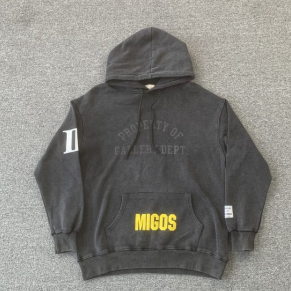 Migos x Gallery Dept. For Culture III YRN Hoodie Washed Black